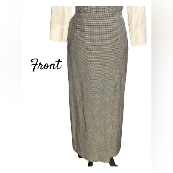 Mark Shale Vintage  Black and White Houndstooth Pencil Skirt Women's Size 6 - Picture 5 of 13